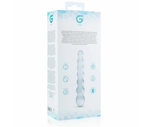 Glas No. 19 Intimate Glass Massage Wand - Dual-Ended, Beaded, Clear