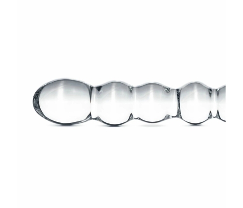 Glas No. 19 Intimate Glass Massage Wand - Dual-Ended, Beaded, Clear
