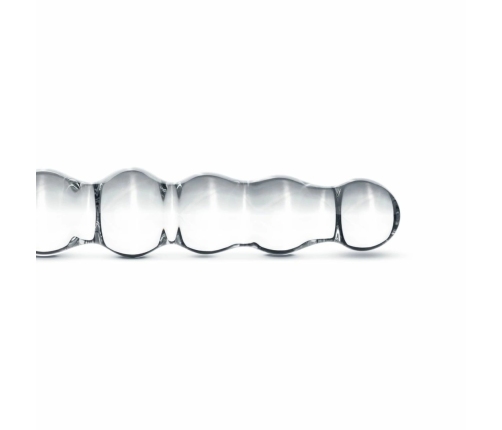 Glas No. 19 Intimate Glass Massage Wand - Dual-Ended, Beaded, Clear