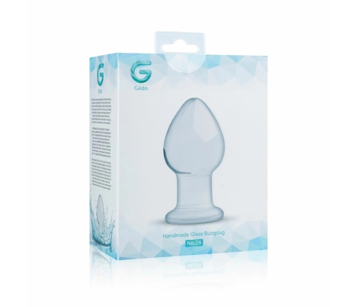 Glas Intimate Plug Model No. 26 Clear Glass Medium Size