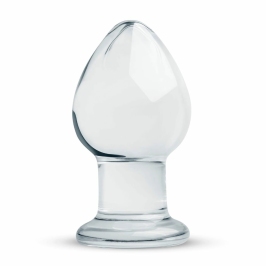 Glas Intimate Plug Model No. 26 Clear Glass Medium Size