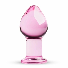 Glas Pink Medium Anal Glass Plug - Smooth Borosilicate, 4.3 cm