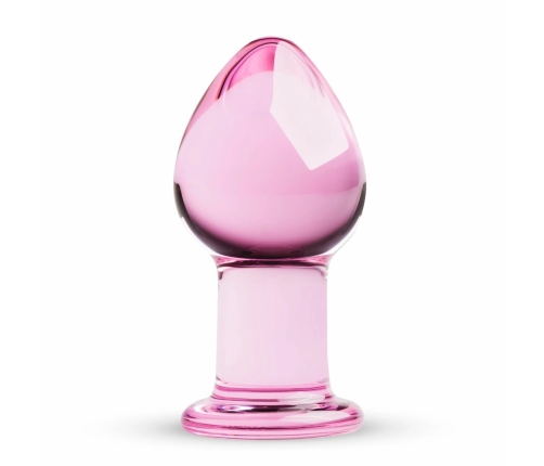 Glas Pink Medium Anal Glass Plug - Smooth Borosilicate, 4.3 cm