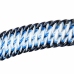 Glas Curved Glass Intimate Device No. 5 - Transparent with Blue Accents, Ribbed Shaft