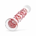Gildo Glass Intimate Massager No. 30 with Decorative Red Hearts, Clear
