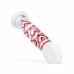 Gildo Glass Intimate Massager No. 30 with Decorative Red Hearts, Clear