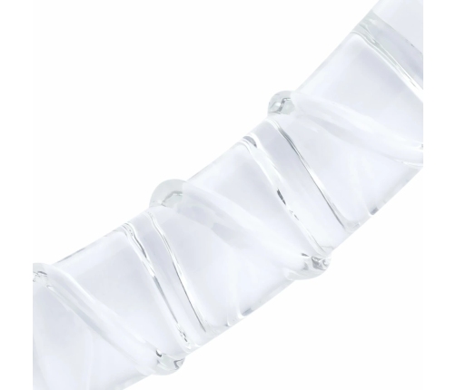Gildo No. 31 Double-Ended Glass Intimate Massager, Curved, Transparent