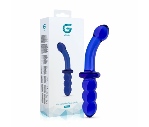 Gildo No. 33 Double-Ended Glass Model with Dual Texture, Transparent