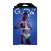 PERSUASIVE Neon Green UV Reactive Open Cup Bra & Panty Set, Adjustable Straps