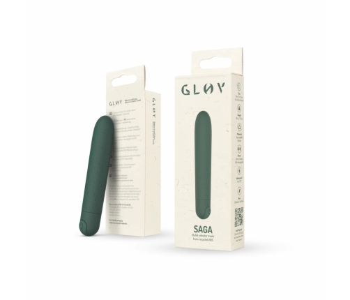 GLOV Eco Bullet Vibrator Green Rechargeable 10-Function Device