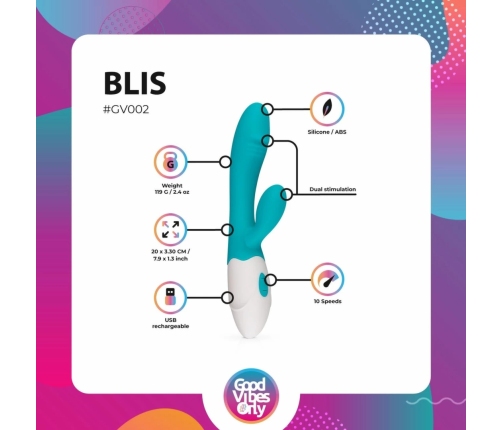 Blis Rabbit Intimate Device 10-Mode Rechargeable Waterproof Pink