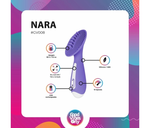 Nara Intimate Pulse Massager 10-Mode Rechargeable Waterproof Pink