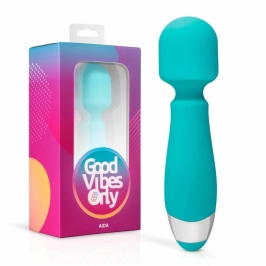 Aida Compact Wand Massager - 10 Modes, Waterproof, USB Rechargeable