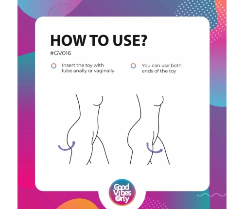 Good Vibes Only Leah Dual-Ended Silicone Vibrator Purple 10 Modes