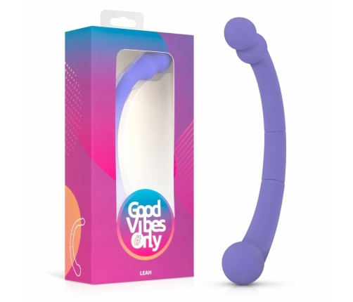 Good Vibes Only Leah Dual-Ended Silicone Vibrator Purple 10 Modes