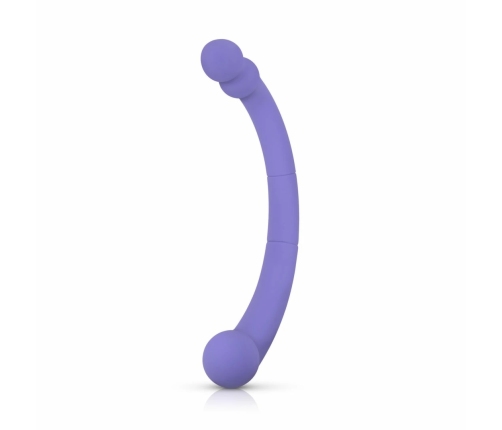 Good Vibes Only Leah Dual-Ended Silicone Vibrator Purple 10 Modes