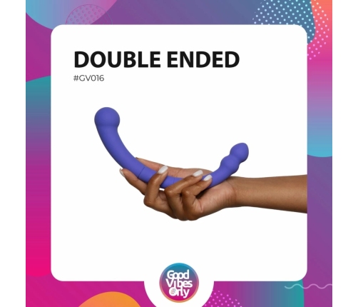Good Vibes Only Leah Dual-Ended Silicone Vibrator Purple 10 Modes