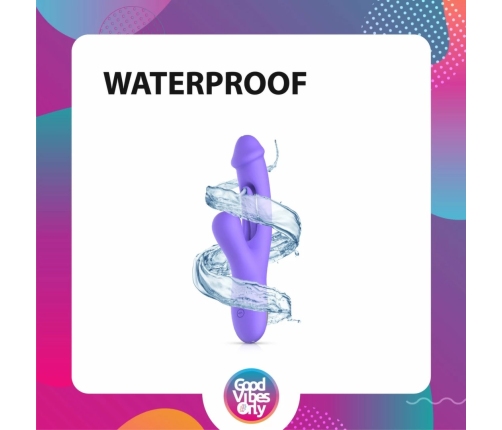 Good Vibes Only Tess Silicone Rabbit Vibrator with Dual Motors Pink