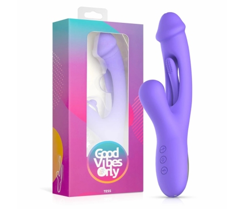 Good Vibes Only Tess Silicone Rabbit Vibrator with Dual Motors Pink