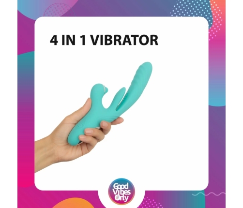 Good Vibes Only Lisa Dual-Action Thrusting Stimulator Pink Silicone