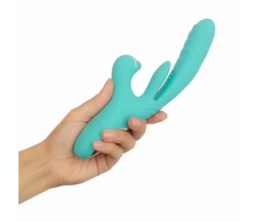 Good Vibes Only Lisa Dual-Action Thrusting Stimulator Pink Silicone