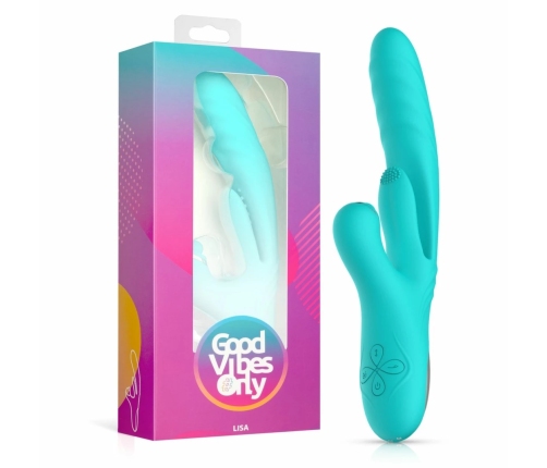 Good Vibes Only Lisa Dual-Action Thrusting Stimulator Pink Silicone