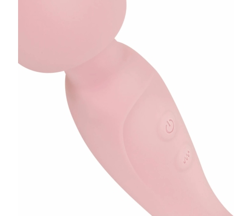 Good Vibes Only Simi Dual-Ended Wand Massager Pink Silicone IPX7
