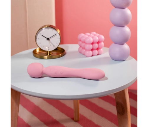 Good Vibes Only Simi Dual-Ended Wand Massager Pink Silicone IPX7
