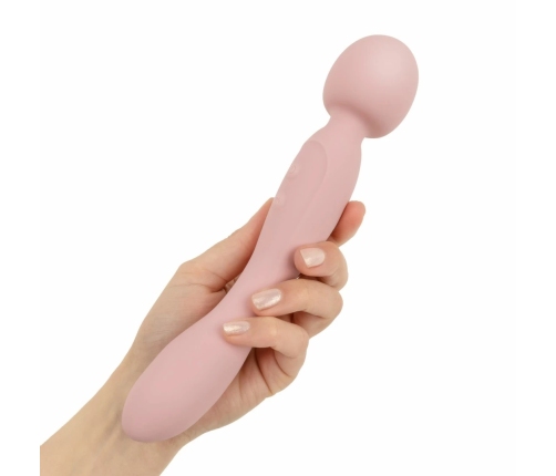 Good Vibes Only Simi Dual-Ended Wand Massager Pink Silicone IPX7