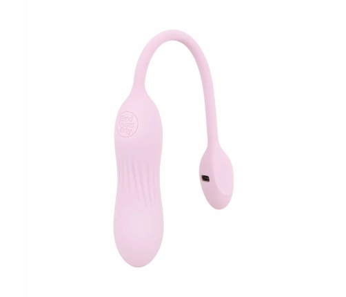 Good Vibes Only Siva Pink Mini Vibrating Device Ribbed Silicone 10 Modes