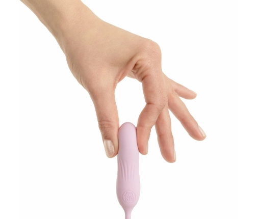Good Vibes Only Siva Pink Mini Vibrating Device Ribbed Silicone 10 Modes