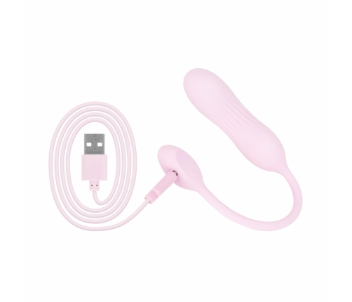 Good Vibes Only Siva Pink Mini Vibrating Device Ribbed Silicone 10 Modes