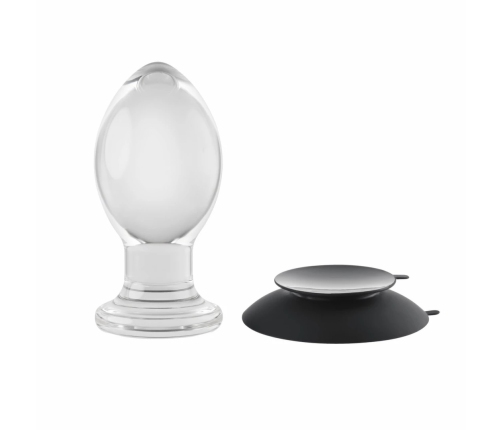 Evolved Crystal Ball Plug - Clear Silicone Base, Smooth Plastic Shape