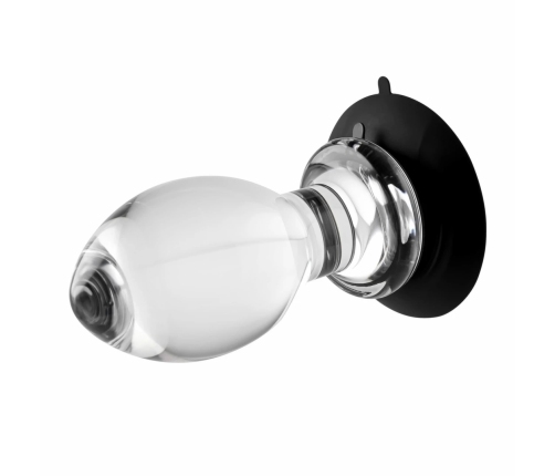 Evolved Crystal Ball Plug - Clear Silicone Base, Smooth Plastic Shape