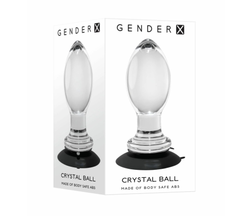 Evolved Crystal Ball Plug - Clear Silicone Base, Smooth Plastic Shape