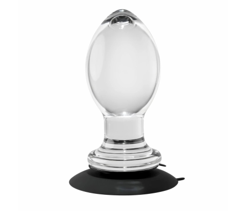 Evolved Crystal Ball Plug - Clear Silicone Base, Smooth Plastic Shape