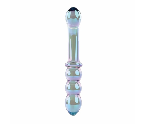 Evolved Shiny Wand Galaxy Glass Massager Iridescent Blue-Purple 19cm