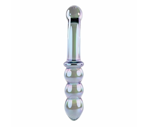 Evolved Shiny Wand Galaxy Glass Massager Iridescent Blue-Purple 19cm