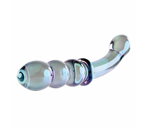 Evolved Shiny Wand Galaxy Glass Massager Iridescent Blue-Purple 19cm