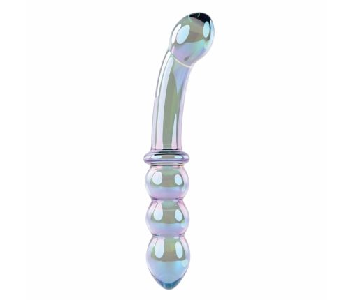 Evolved Shiny Wand Galaxy Glass Massager Iridescent Blue-Purple 19cm