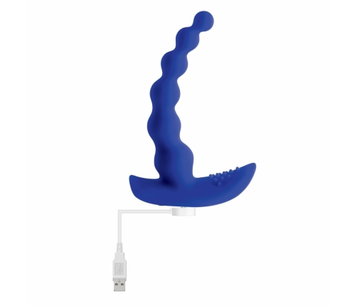 Evolved Beaded Pleasure Blue - 10-Speed Silicone Intimate Device USB