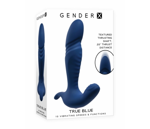 Evolved True Blue Dual Motor Vibrating Massager Blue Silicone