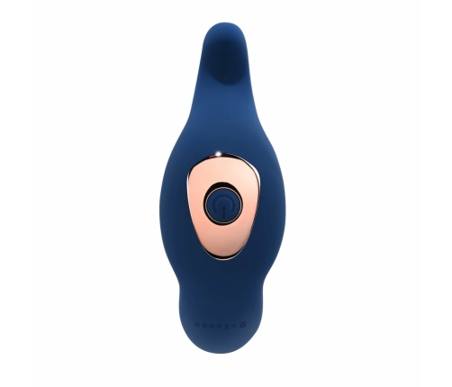 Evolved True Blue Dual Motor Vibrating Massager Blue Silicone