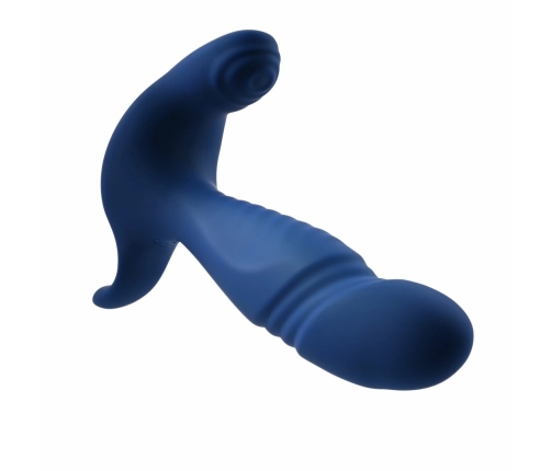 Evolved True Blue Dual Motor Vibrating Massager Blue Silicone