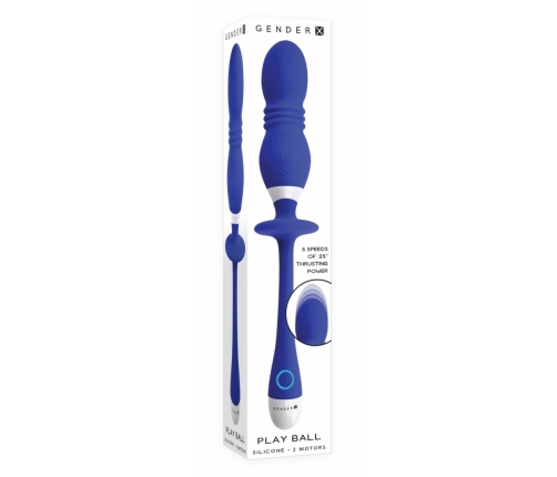 Evolved Play Ball Blue - Vibrating Intimate Device with Thrusting Action