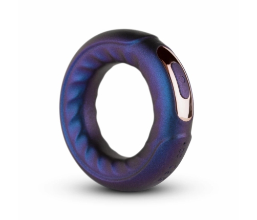 Hueman Saturn Vibrating Silicone Ring Intimate System - Rechargeable, Black