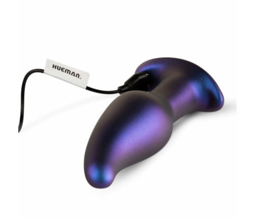 Hueman Asteroid Rotating Bead Anal Plug with Remote - Purple Silicone