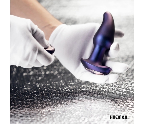 Hueman Asteroid Rotating Bead Anal Plug with Remote - Purple Silicone