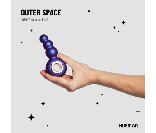 Hueman Outer Space Silicone Vibrating Anal Plug with 10 Modes