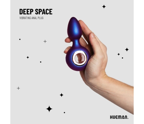 Hueman Deep Space Vibrating Plug Silicone 10 Modes Black